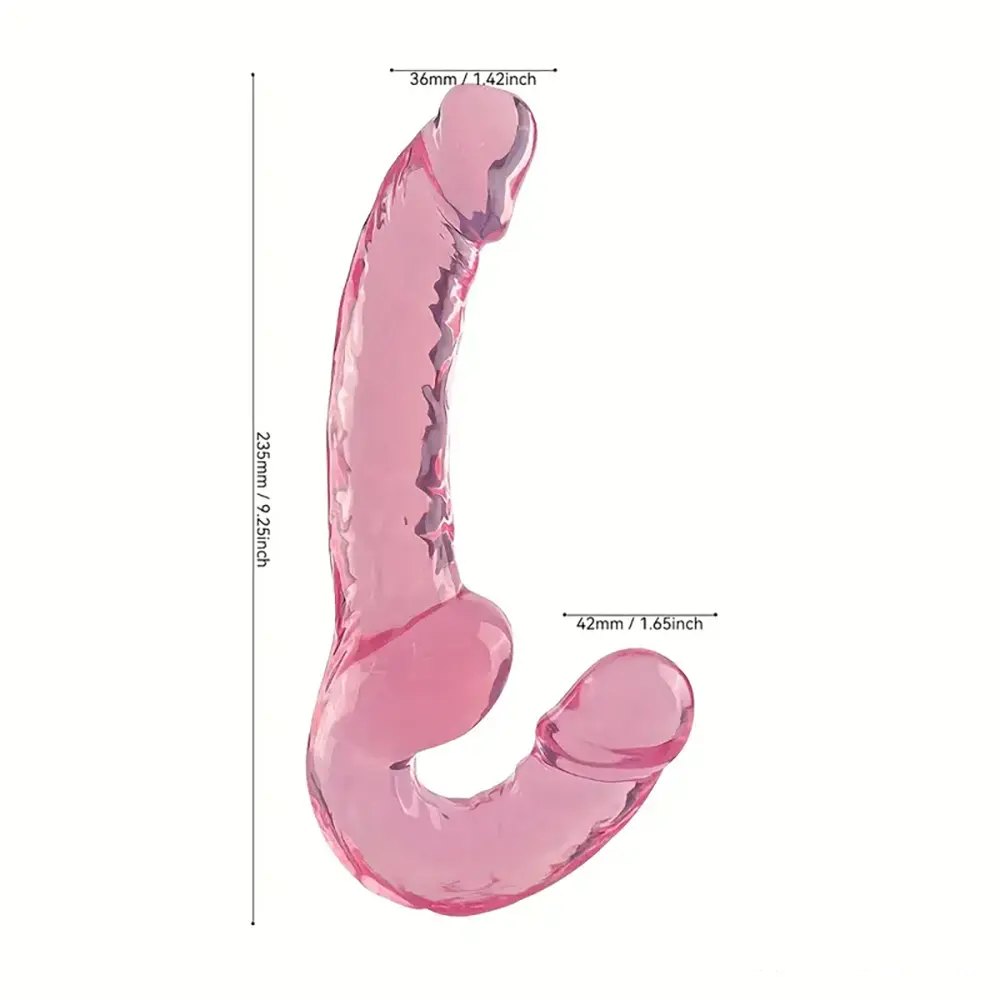 Pink double ended unisex dildo