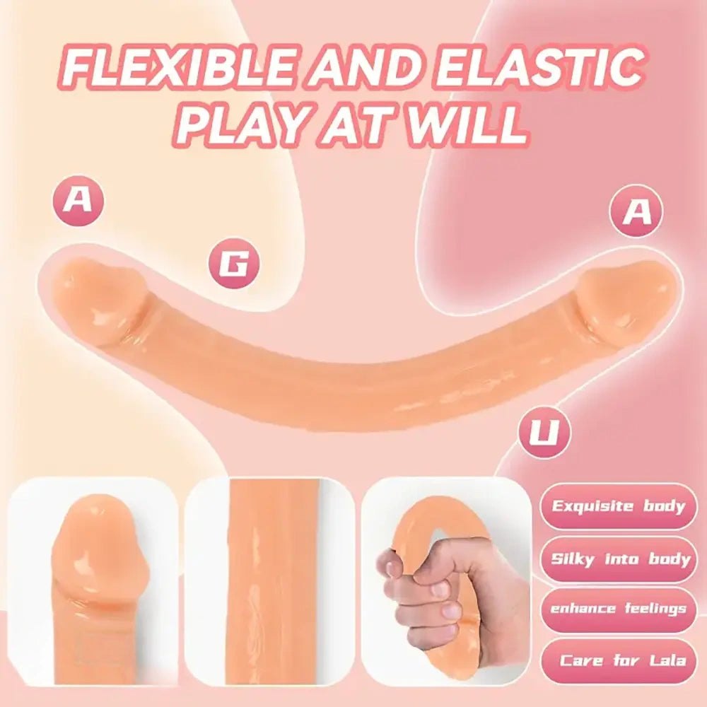 Flesh tone double-ended dildo, photo 3