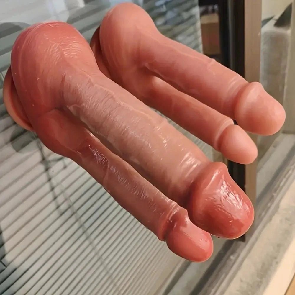 Flesh double-ended silicone dildo, photo 9