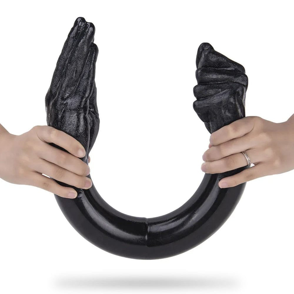 Black double-ended fisting-arm dildo, photo 1