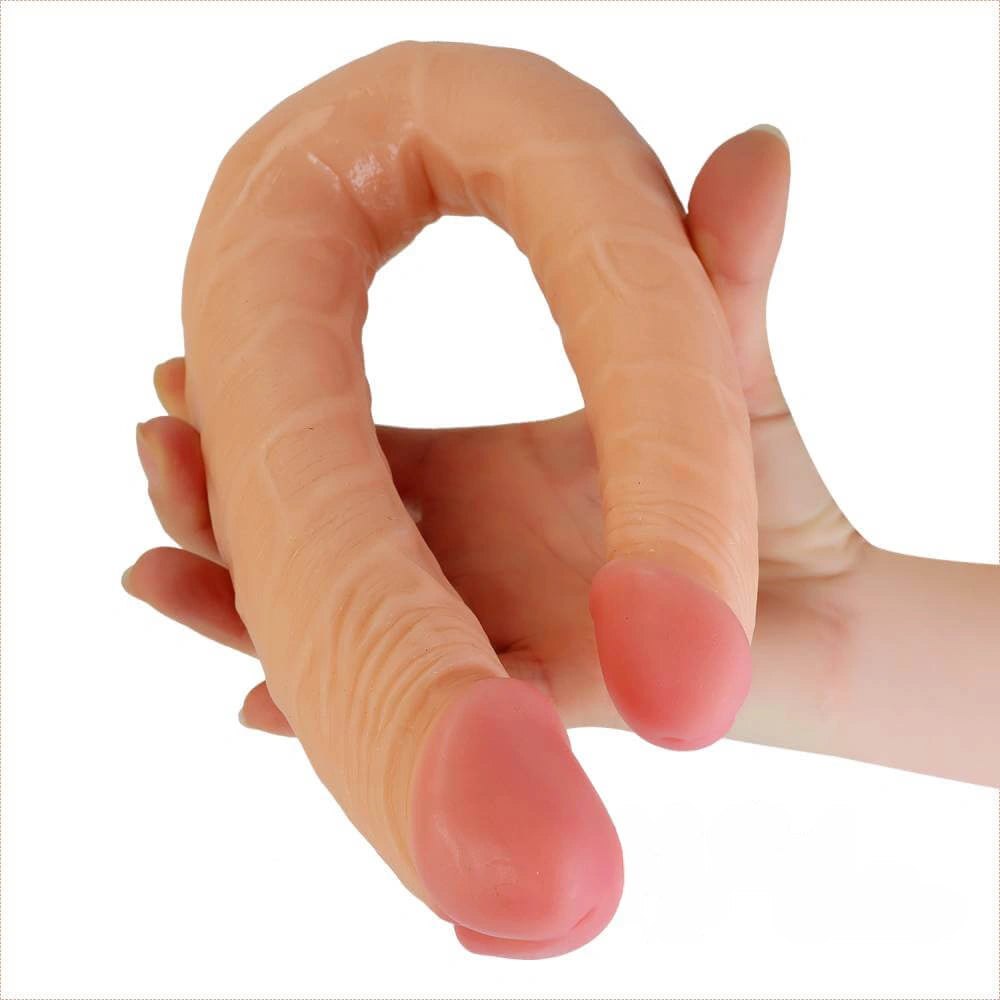 Flesh double-ended realistic dildo, photo 3
