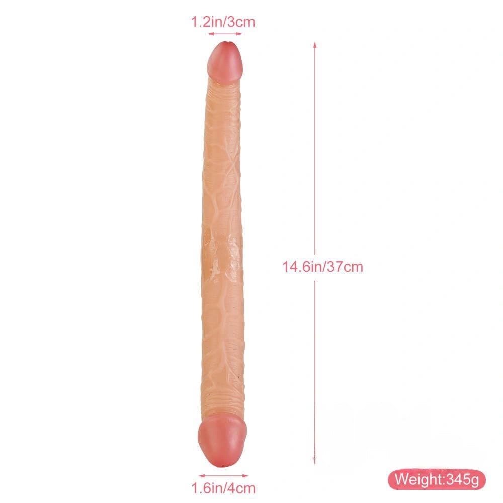 Flesh double-ended realistic dildo, photo 7