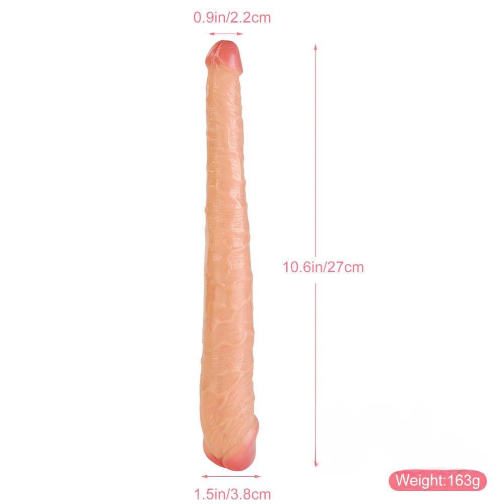 Flesh double-ended realistic dildo, photo 8