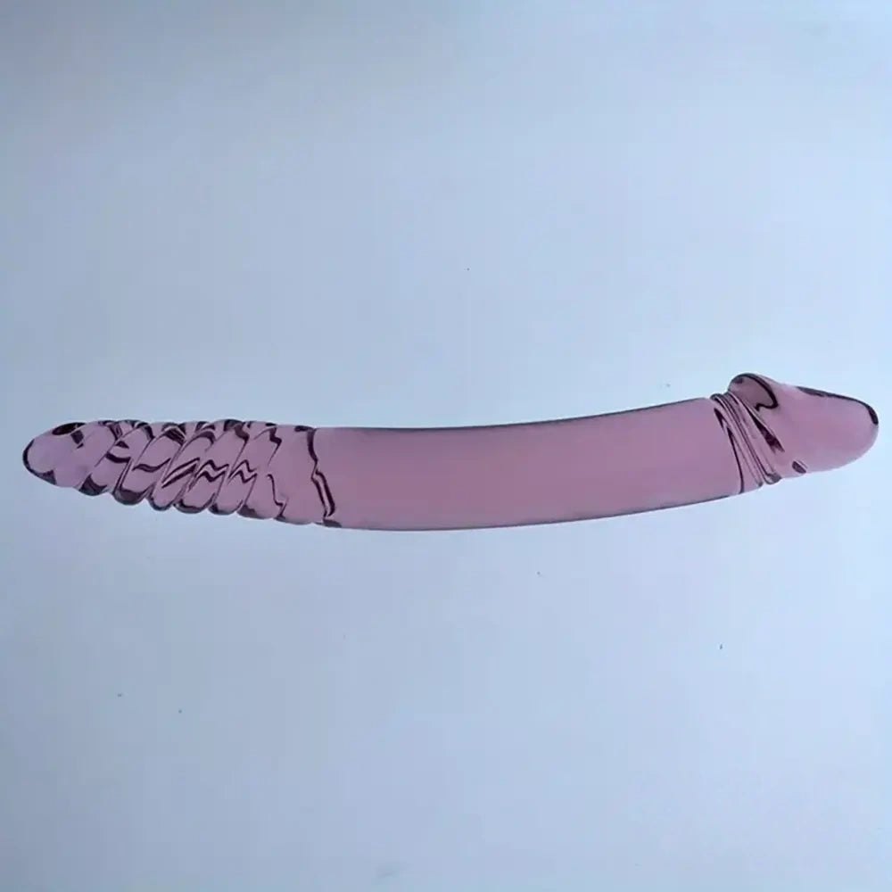 Colorful double ended glass dildo, photo 2