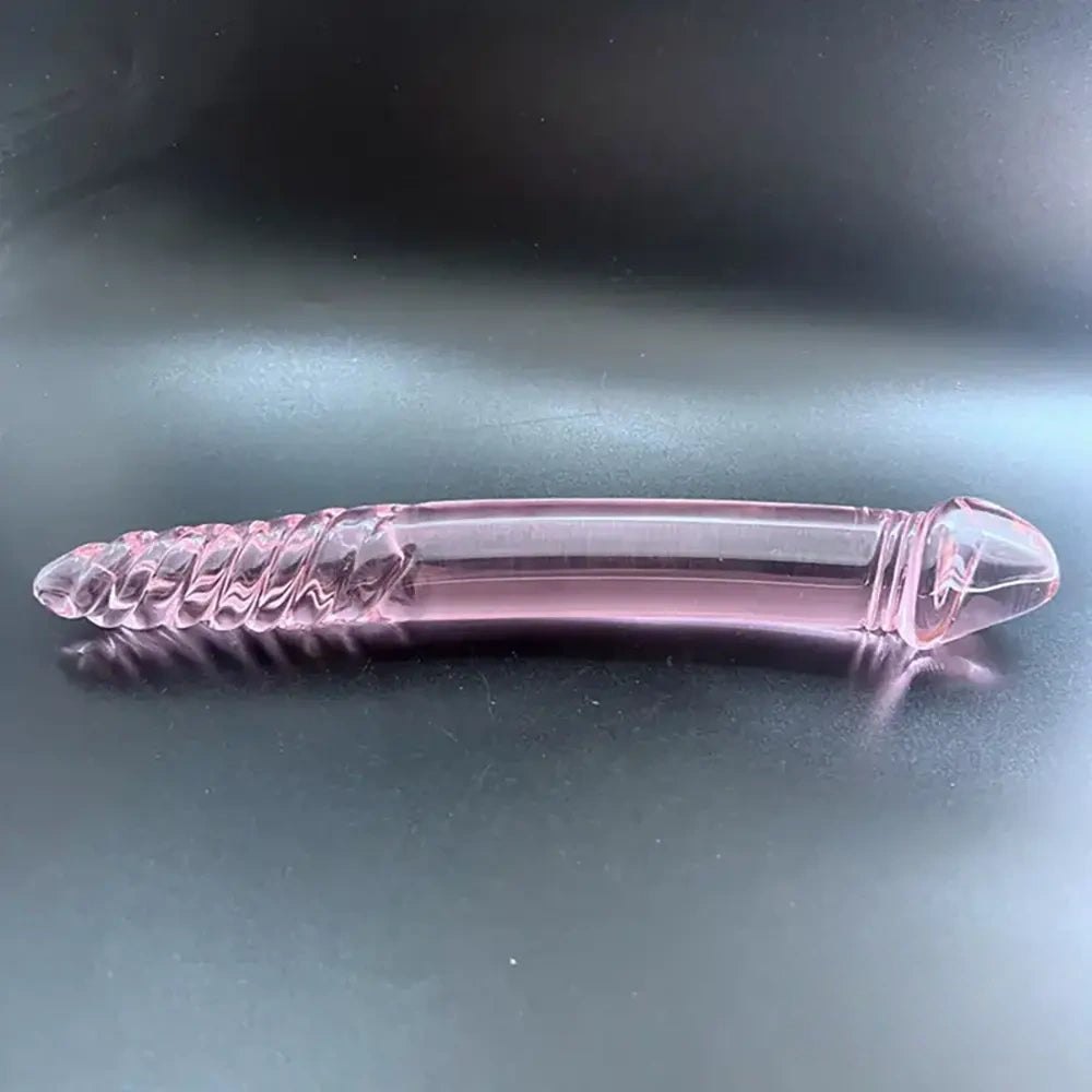 Colorful double ended glass dildo, photo 3
