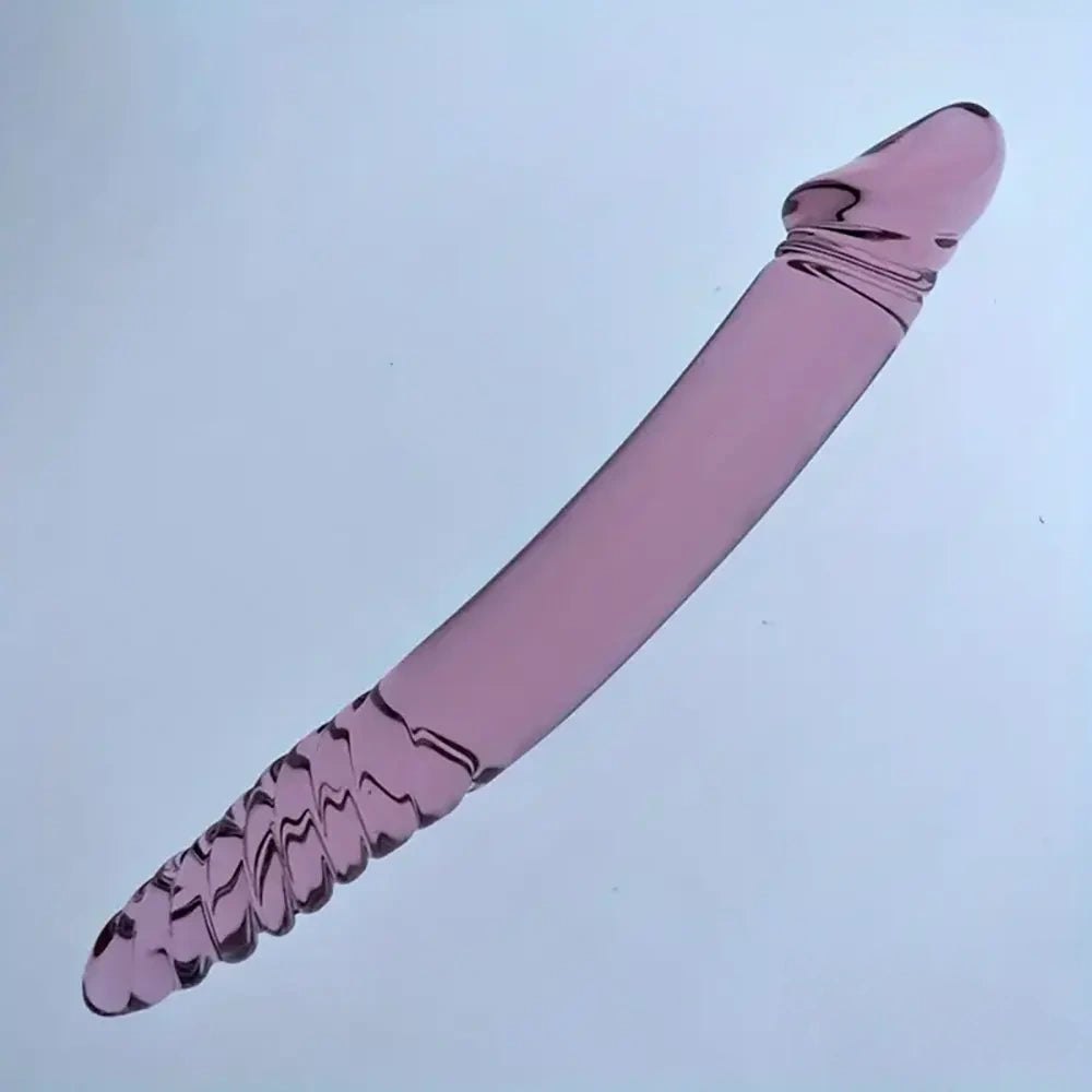 Colorful double ended glass dildo, photo 4