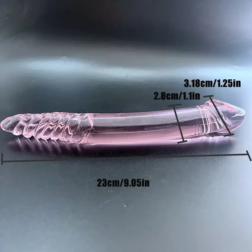 Colorful double ended glass dildo, photo 5