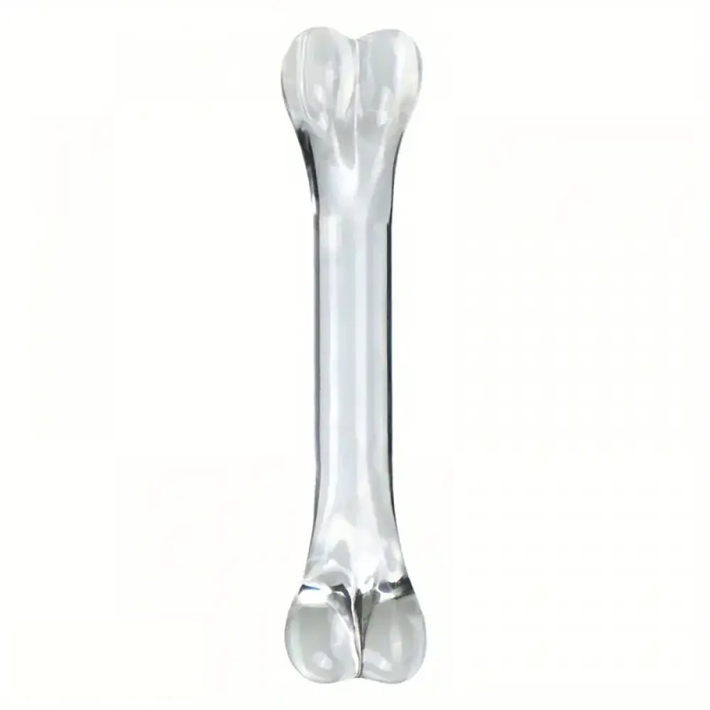 Clear glass double-ended plug, photo 1