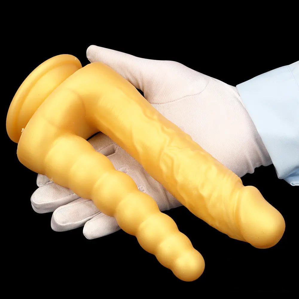 Gold double-ended suction cup dildo, photo 13