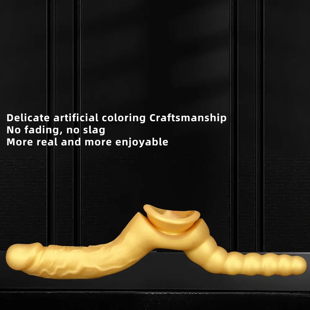 Gold double-ended suction cup dildo, photo 8
