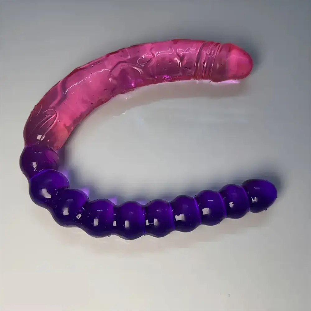 B double-ended jelly dildo