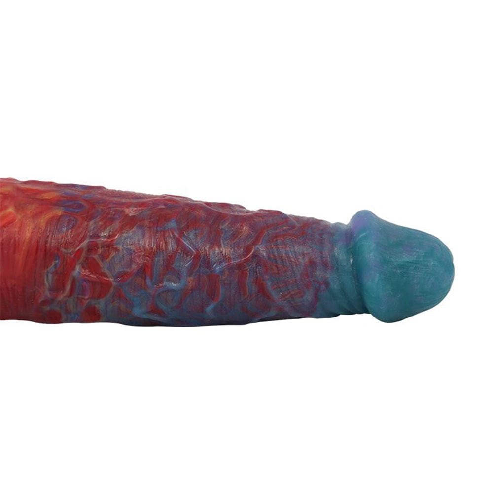 Multicolor double-ended liquid silicone dildo, photo 6