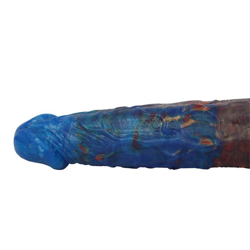 Multicolor double-ended liquid silicone dildo, photo 7