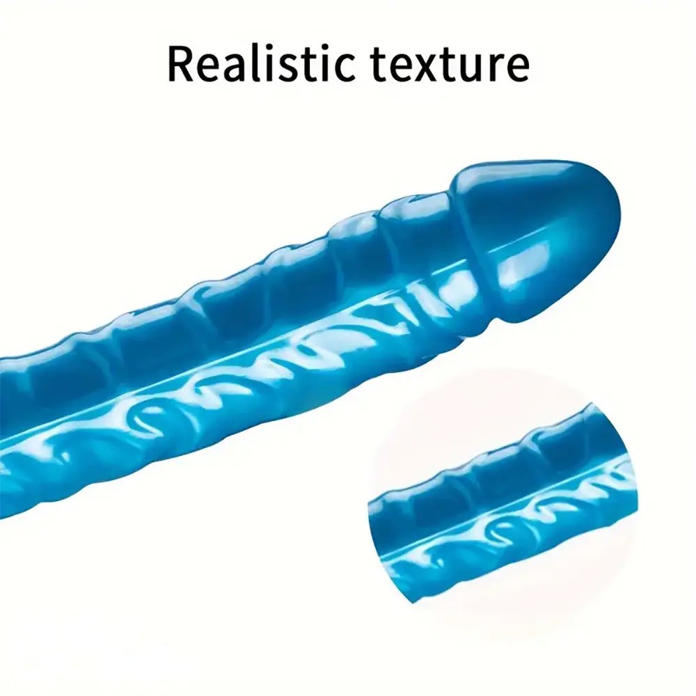 Double ended ribbed flexible dildo, photo 4