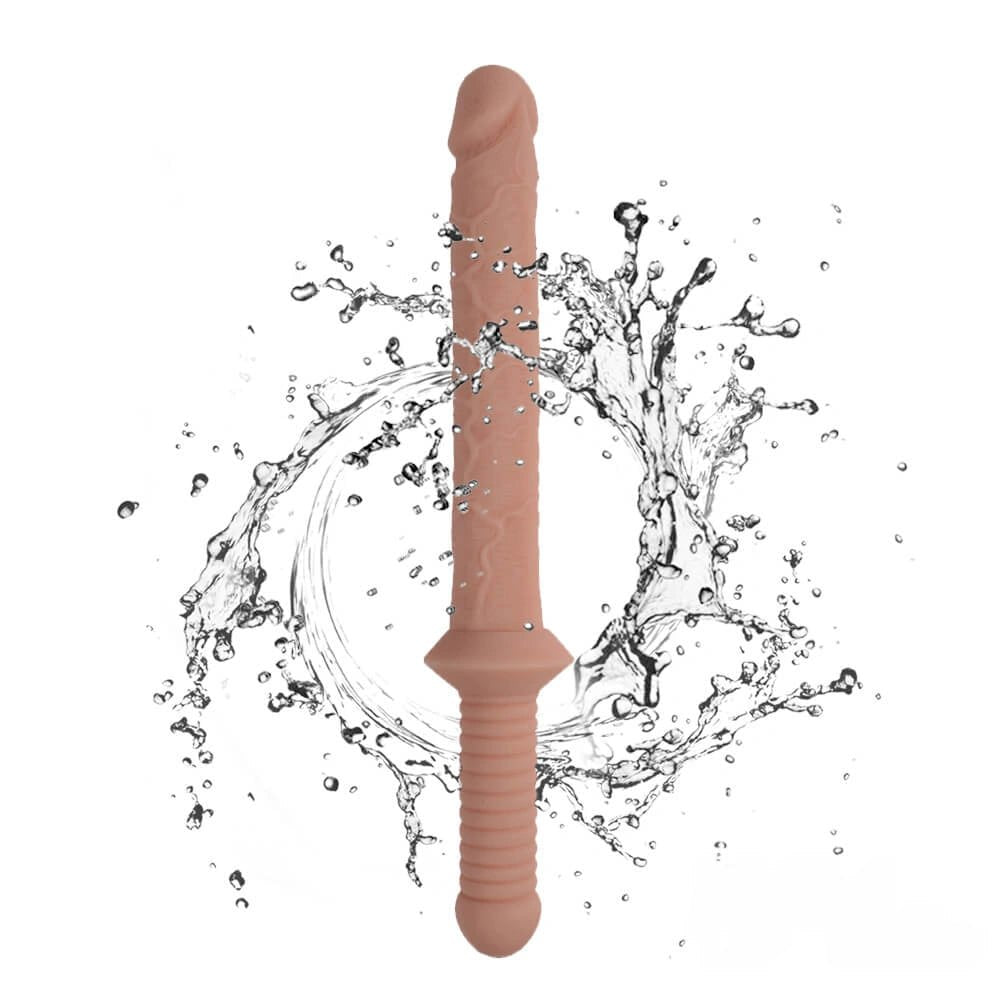 Flesh-tone ribbed double-head dildo, photo 4
