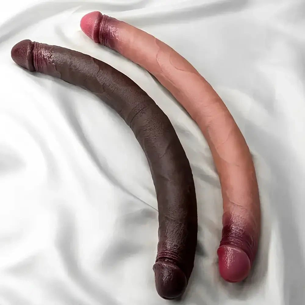 Double-ended silicone dildo, photo 1