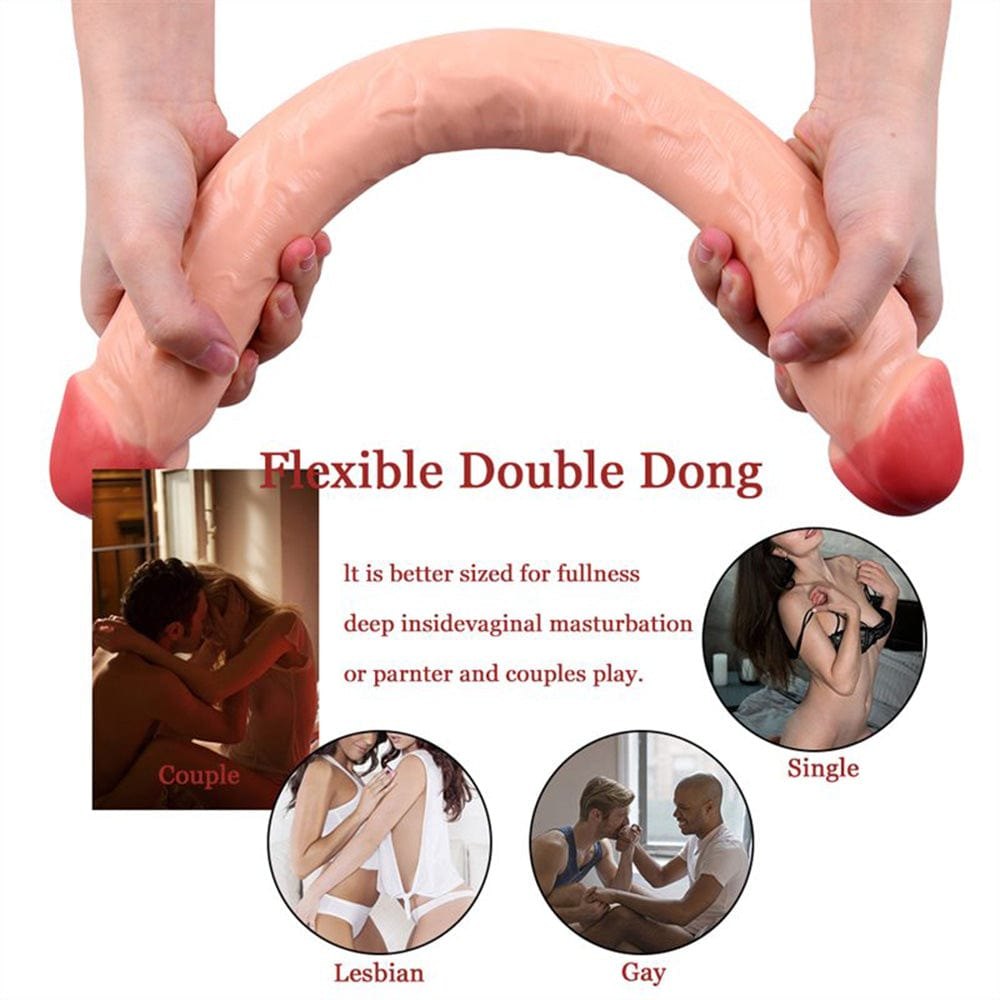 Double ended realistic silicone dildo, photo 3