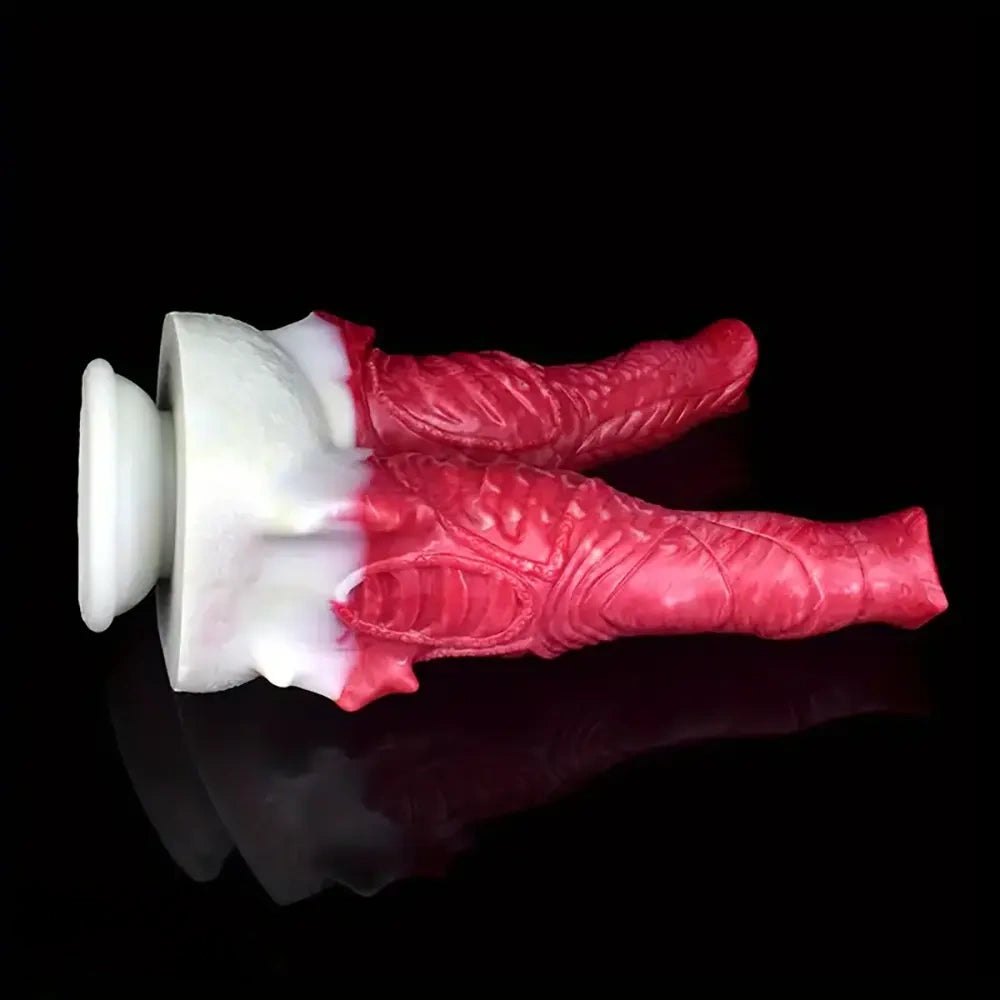 Red double-ended silicone dildo, photo 7