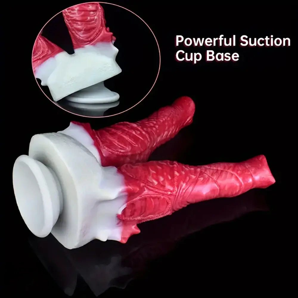Red double-ended silicone dildo, photo 8