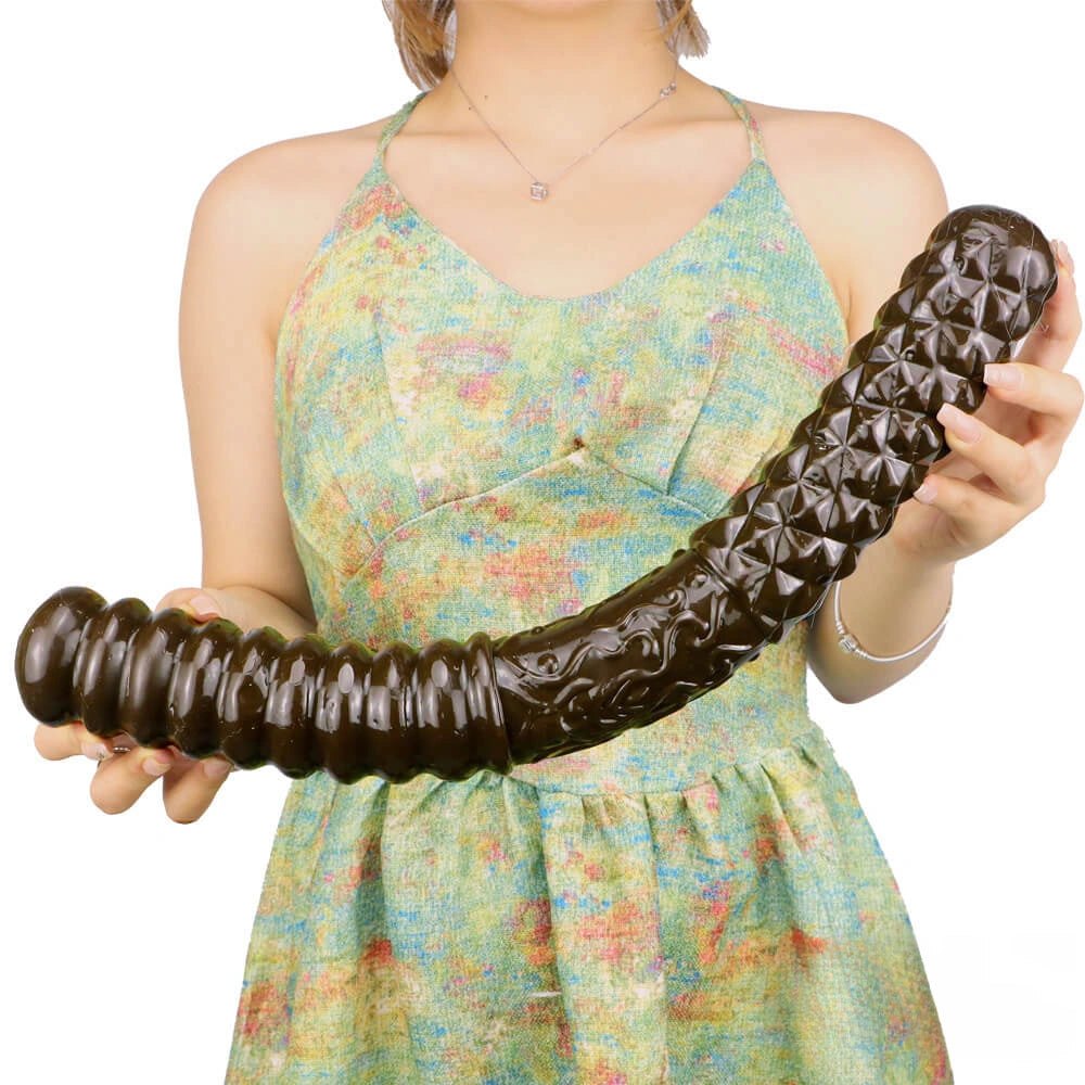 Ribbed double ended textured dildo, photo 10