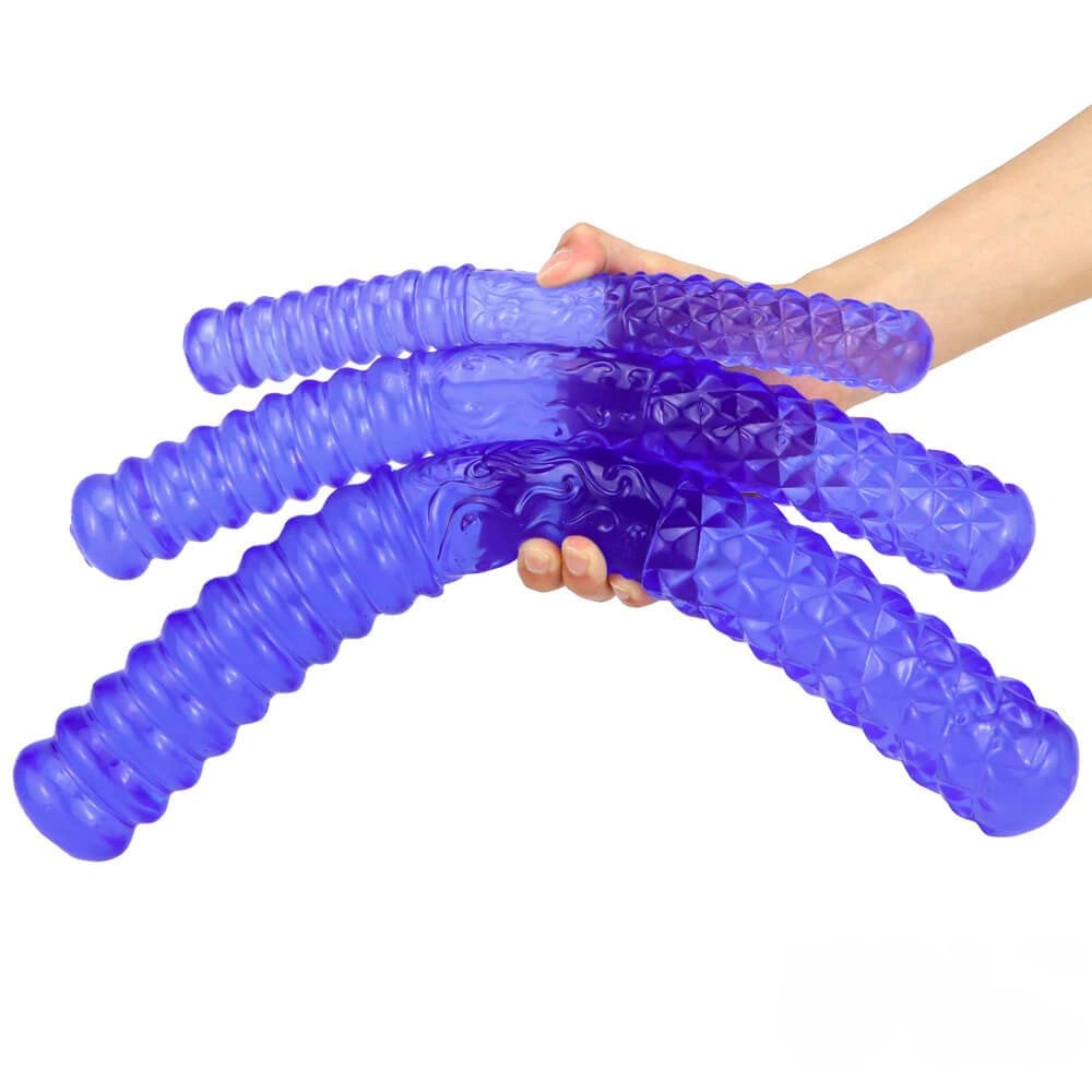 Ribbed double ended textured dildo, photo 12