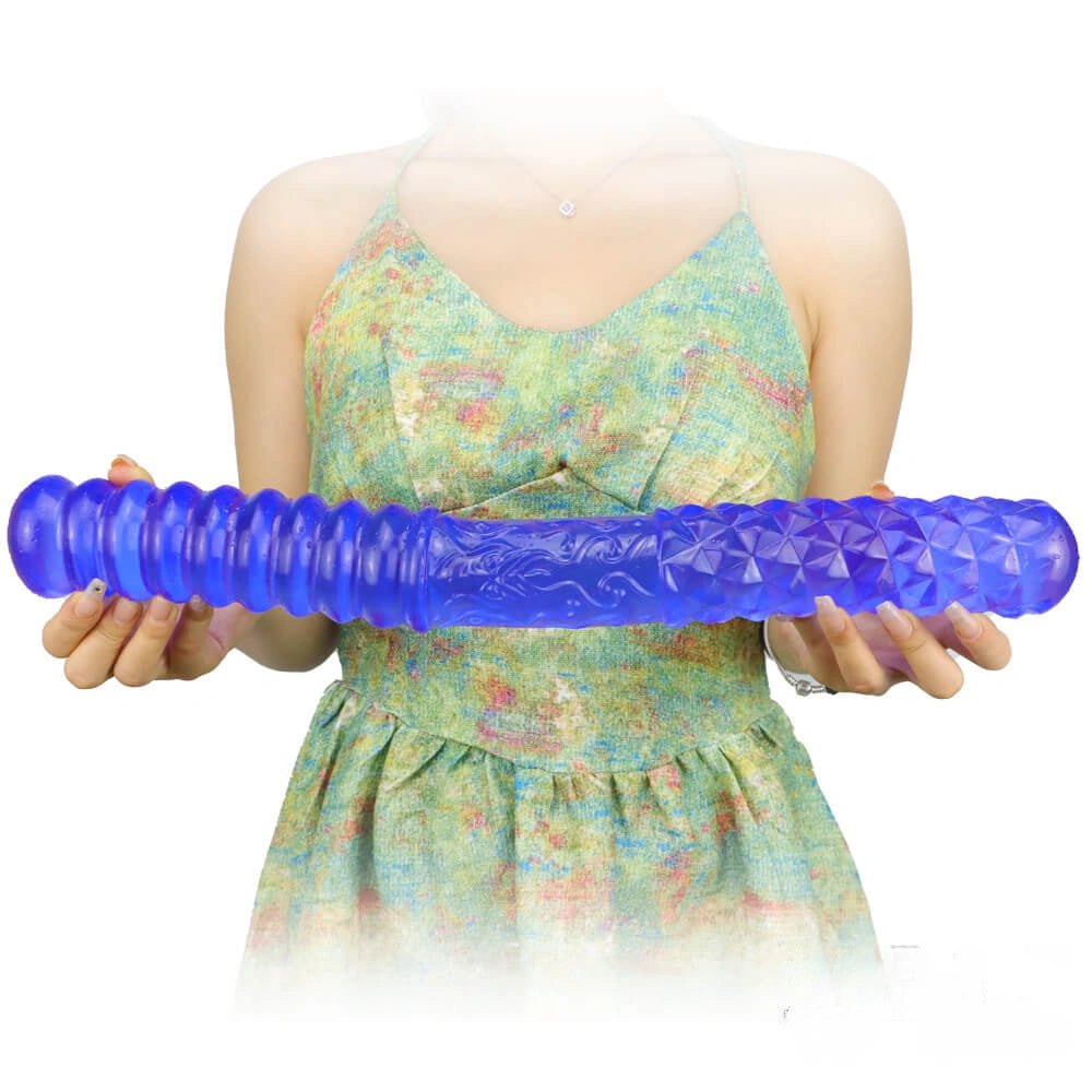 Ribbed double ended textured dildo, photo 15