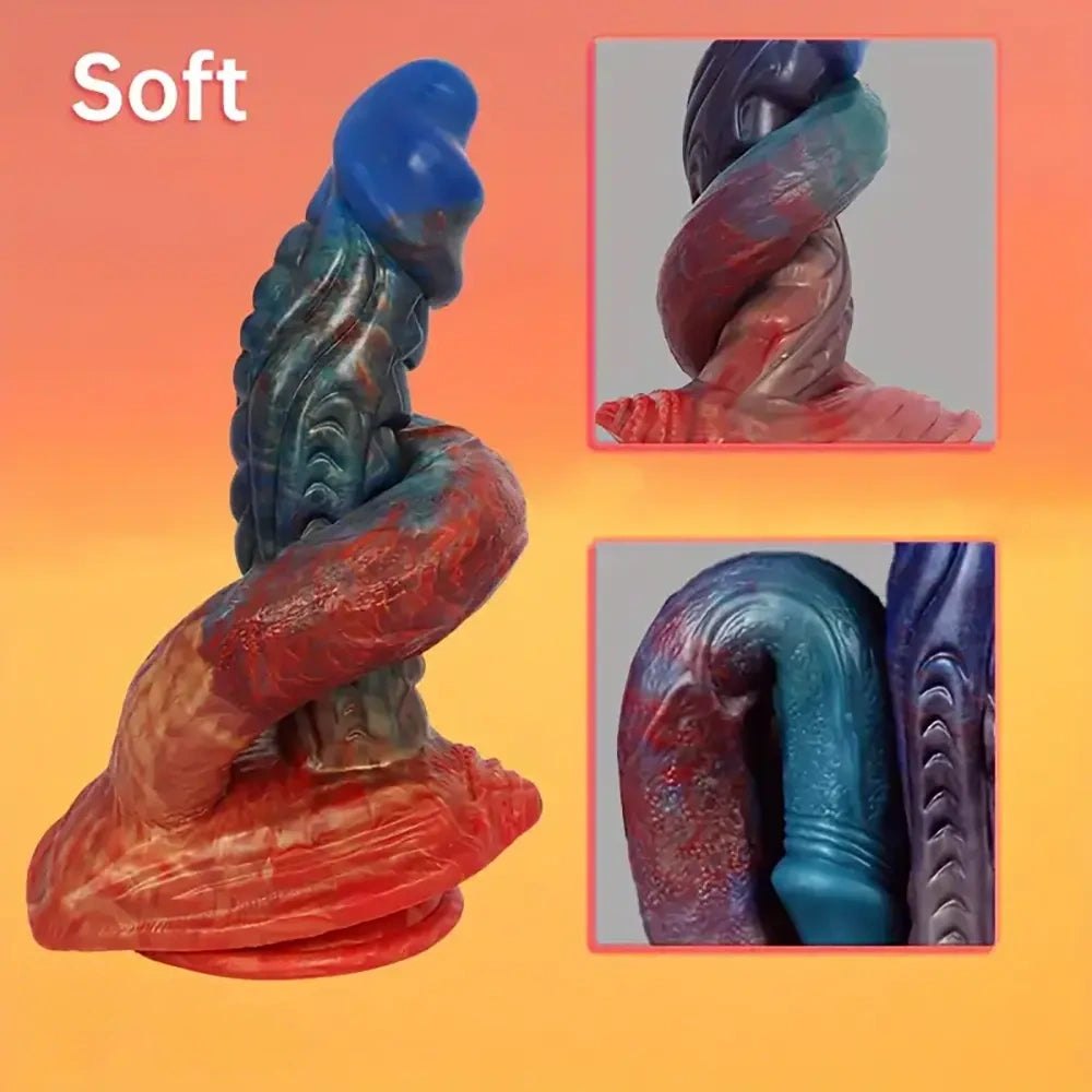Textured silicone double-headed dildo, photo 9