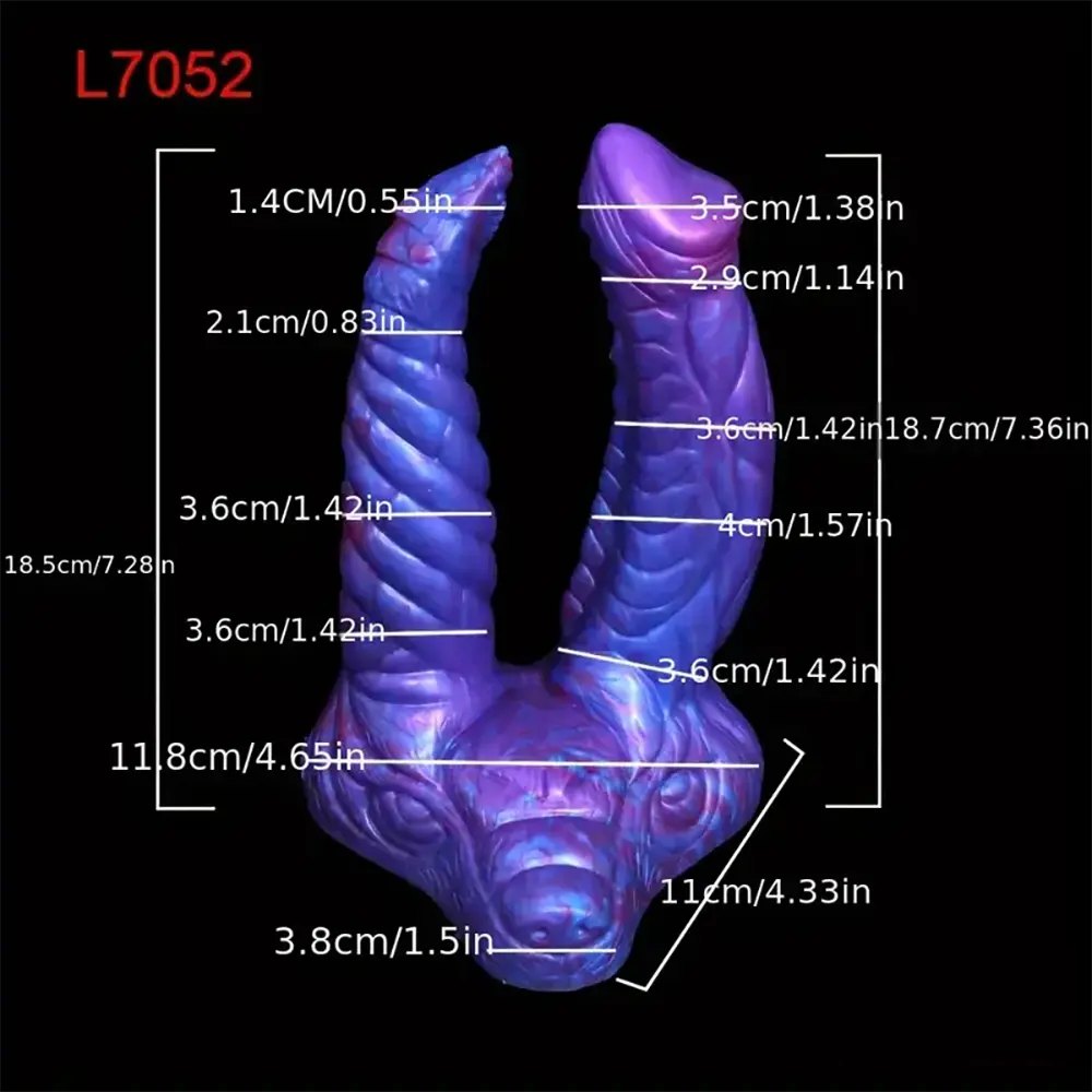 Double-headed fantasy dildo with rotating joint, photo 12