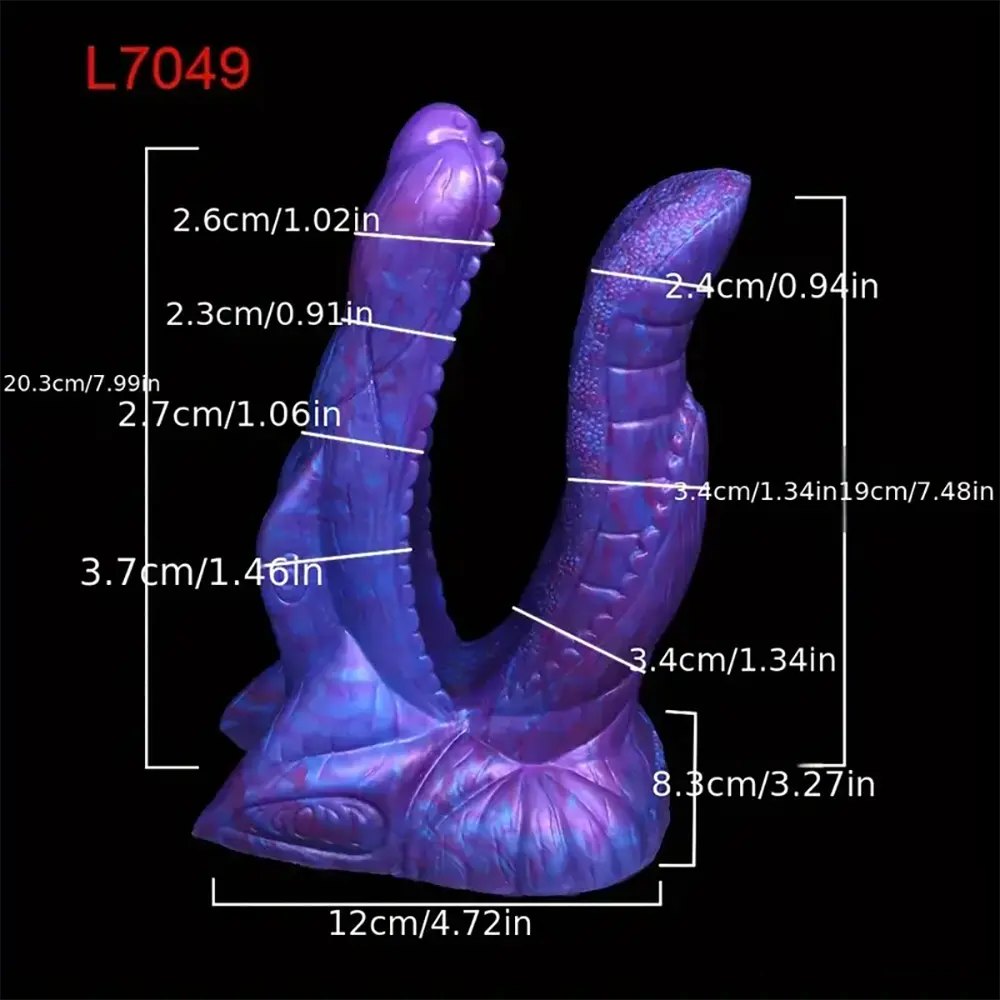 Double-headed fantasy dildo with rotating joint, photo 13