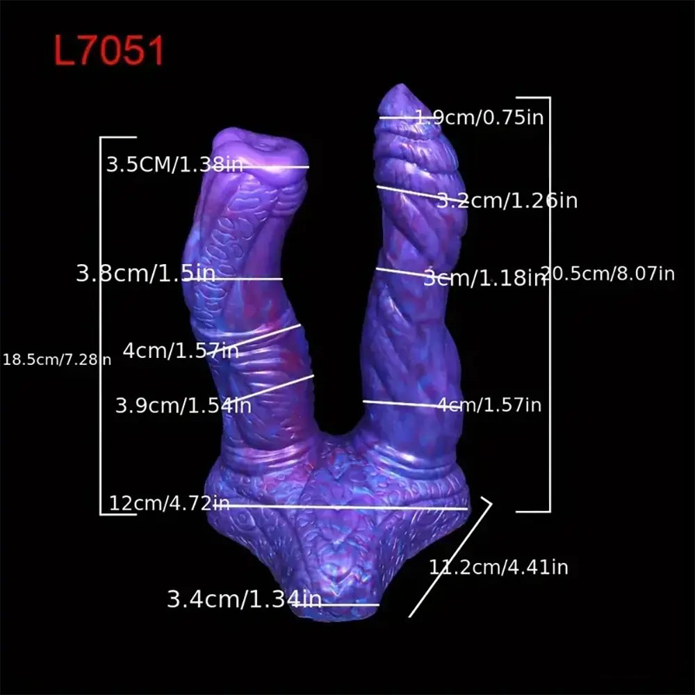 Double-headed fantasy dildo with rotating joint, photo 14