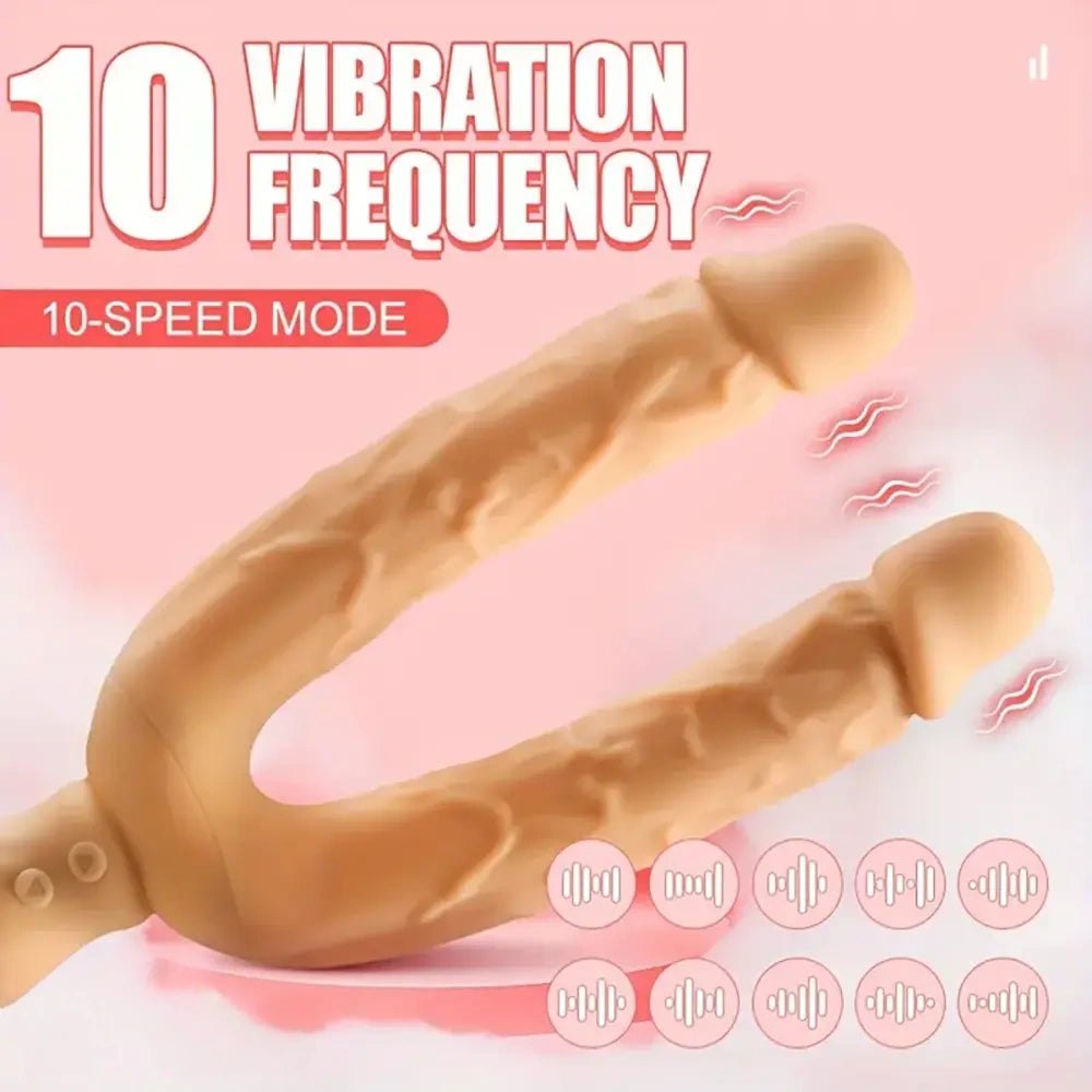 Flesh tone double head silicone dildo, photo 3