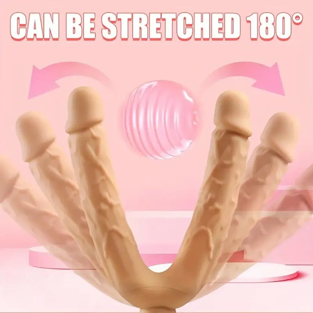 Flesh tone double head silicone dildo, photo 4