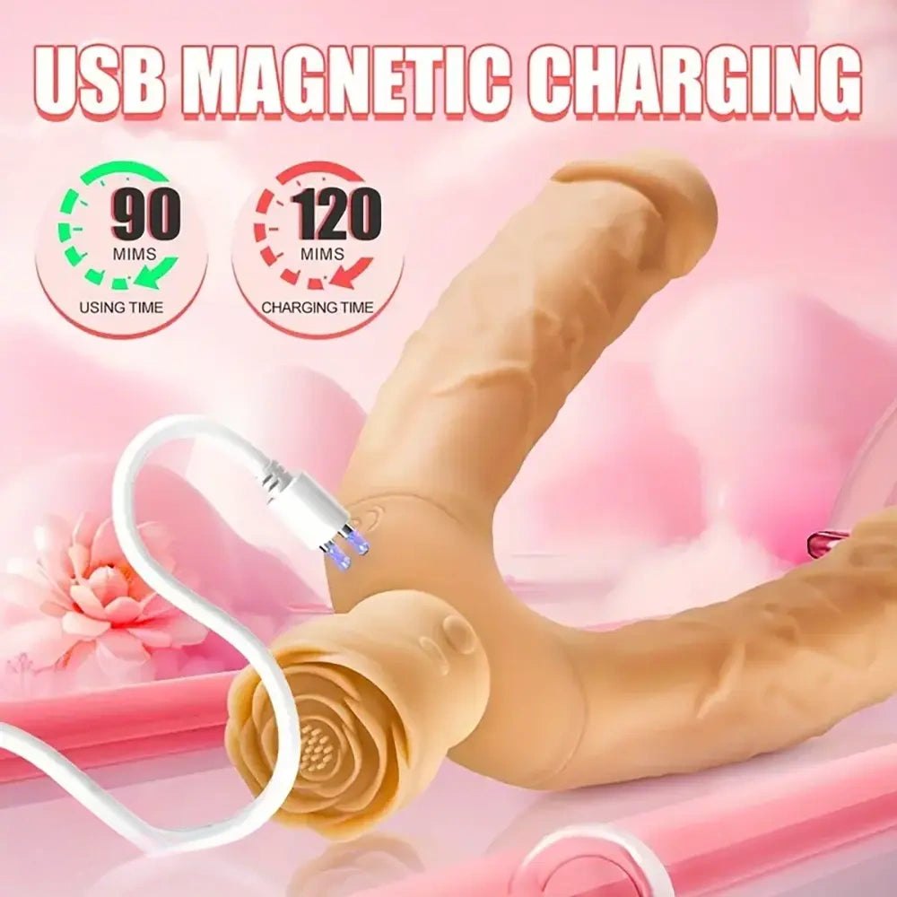 Flesh tone double head silicone dildo, photo 5