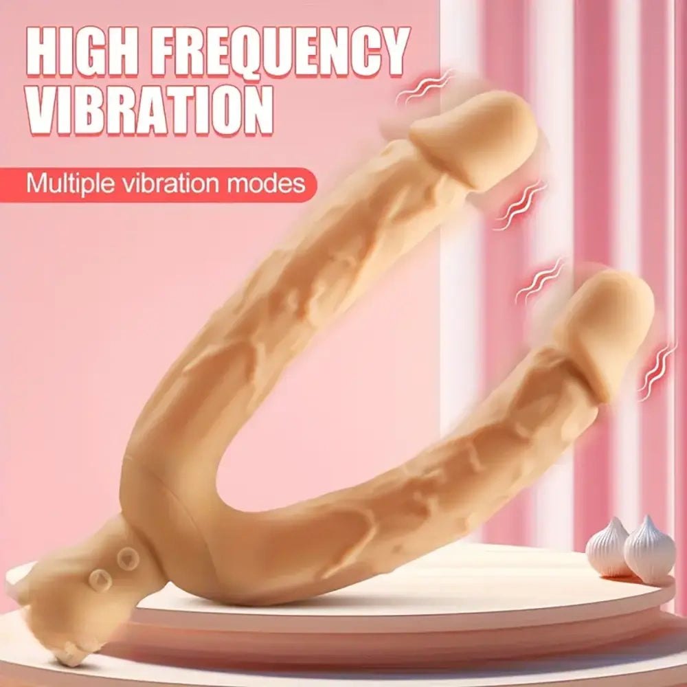 Flesh tone double head silicone dildo, photo 6