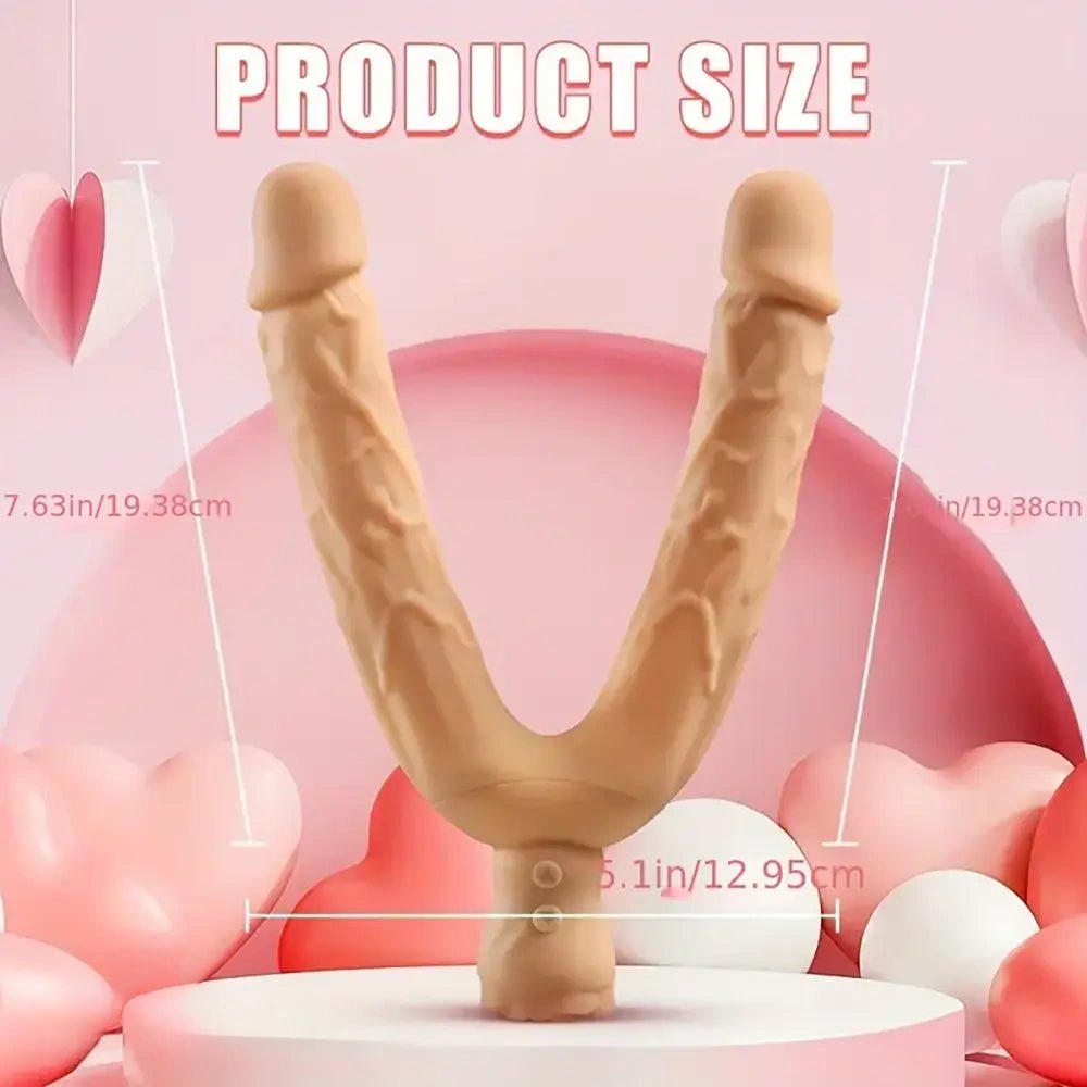 Flesh tone double head silicone dildo, photo 7