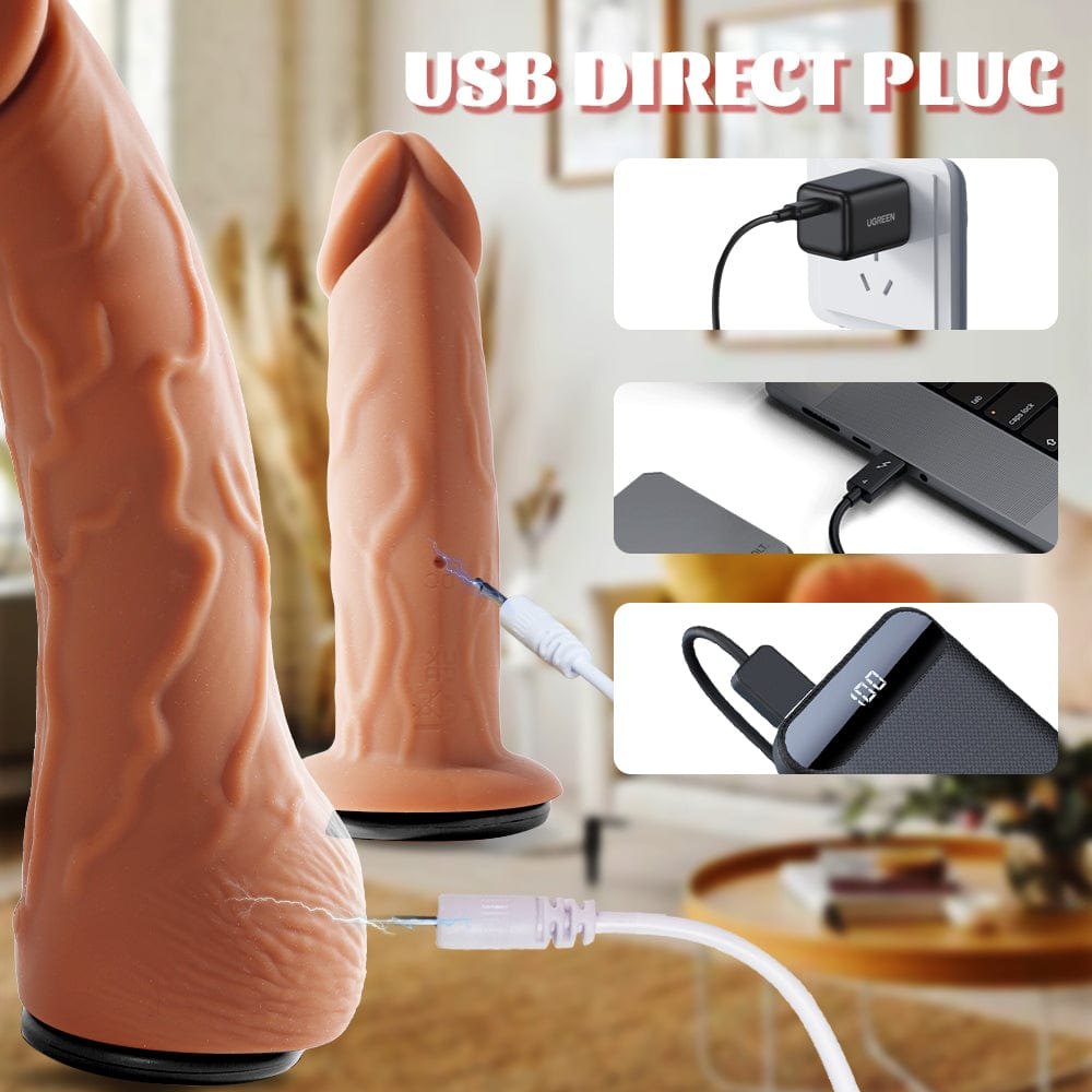 Brown wearable double-headed strap-on dildo, photo 8