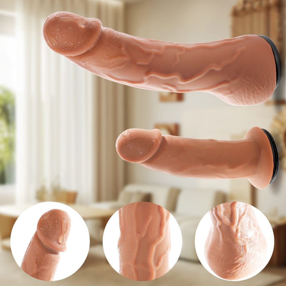 Brown wearable double-headed strap-on dildo, photo 9