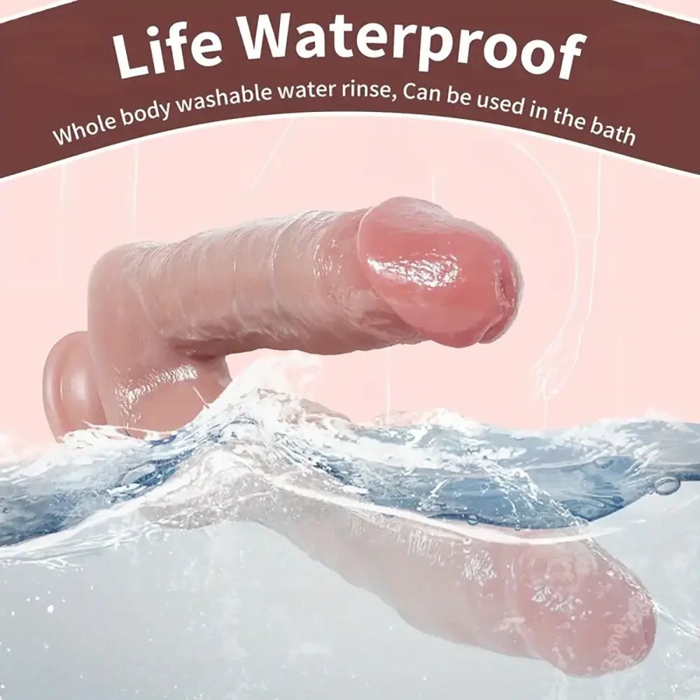 Flesh tone double-headed veiny dildo, photo 3