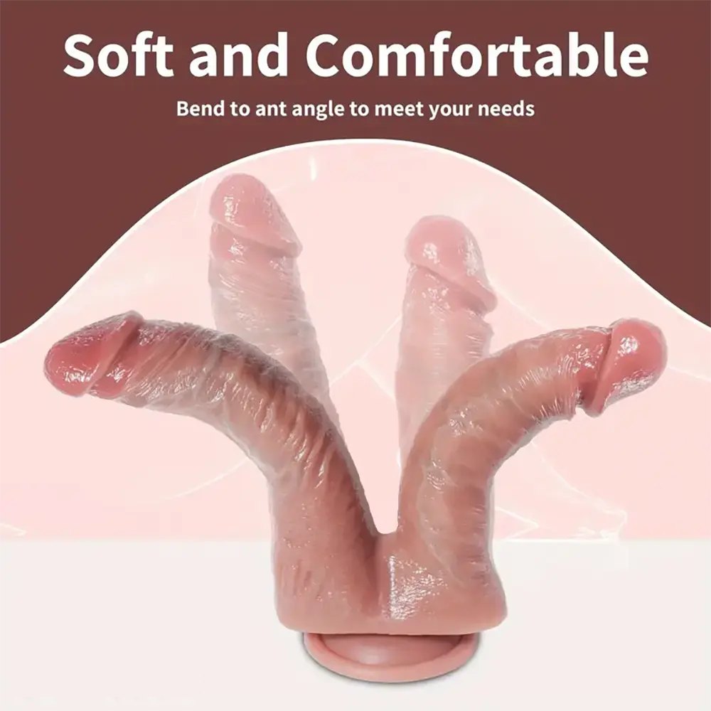 Flesh tone double-headed veiny dildo, photo 5