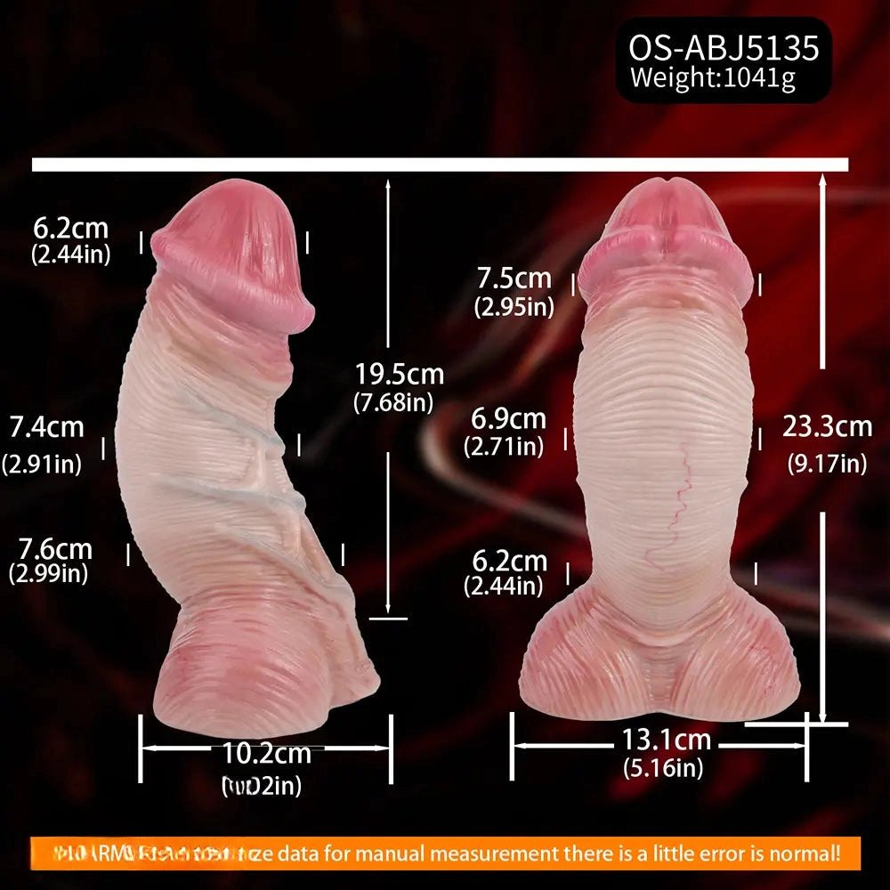 Flesh double layer big anal suction cup dildo, photo 10