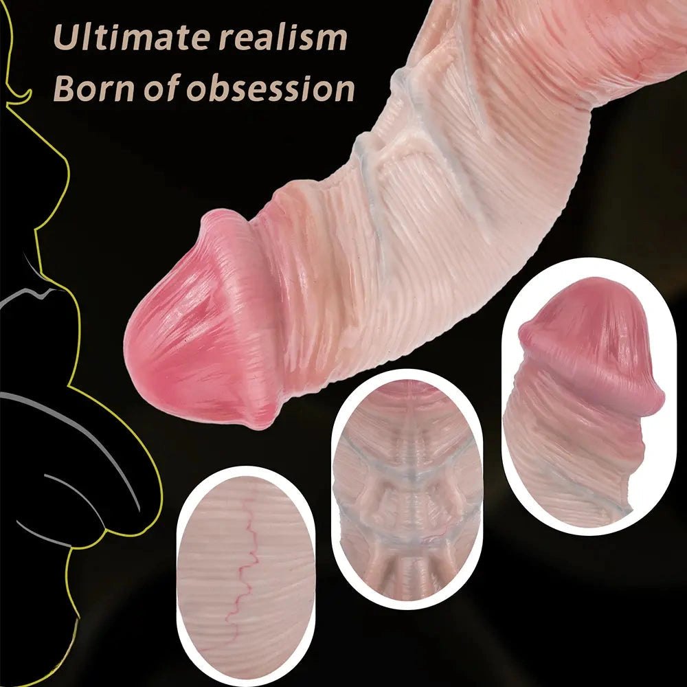 Flesh double layer big anal suction cup dildo, photo 5