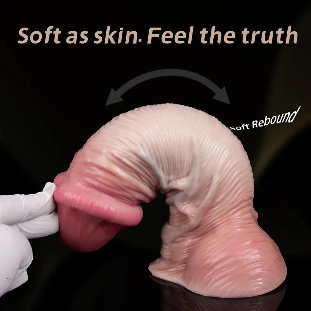 Flesh double layer big anal suction cup dildo, photo 7