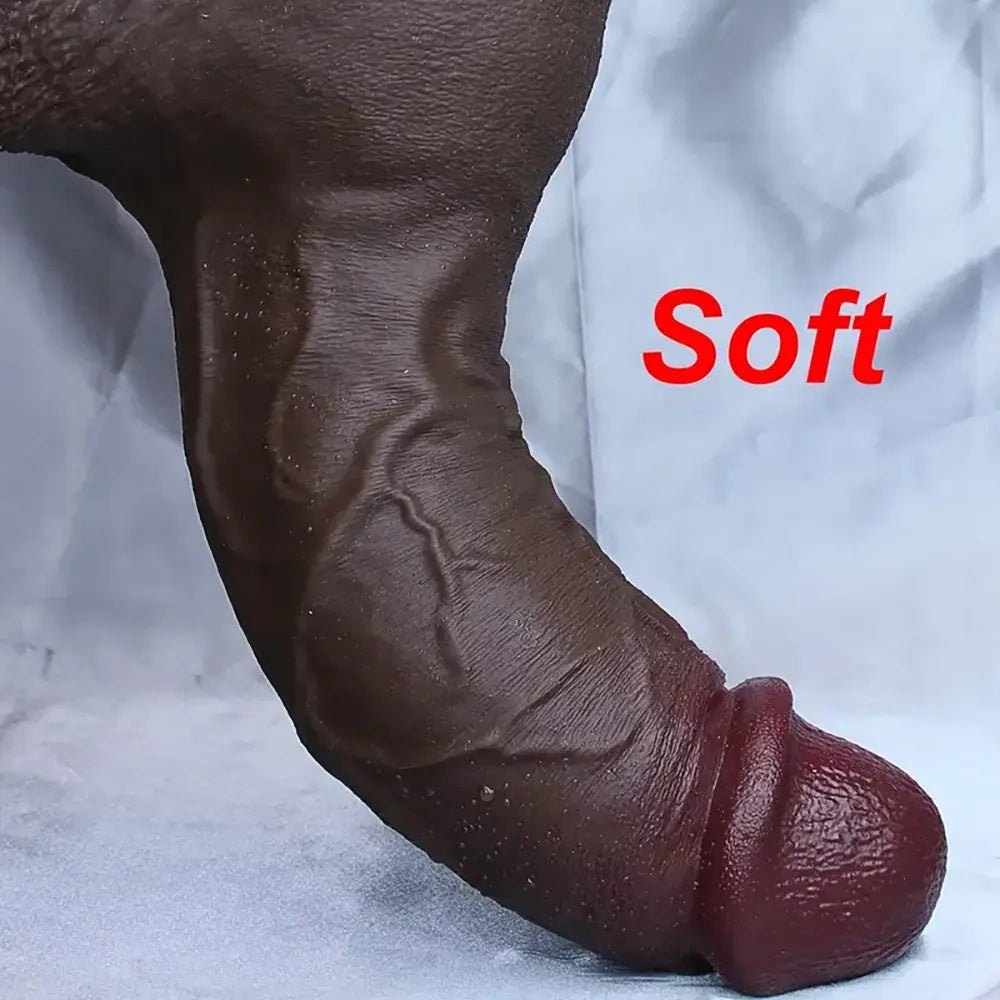 Coffee double layer big dildo, photo 10