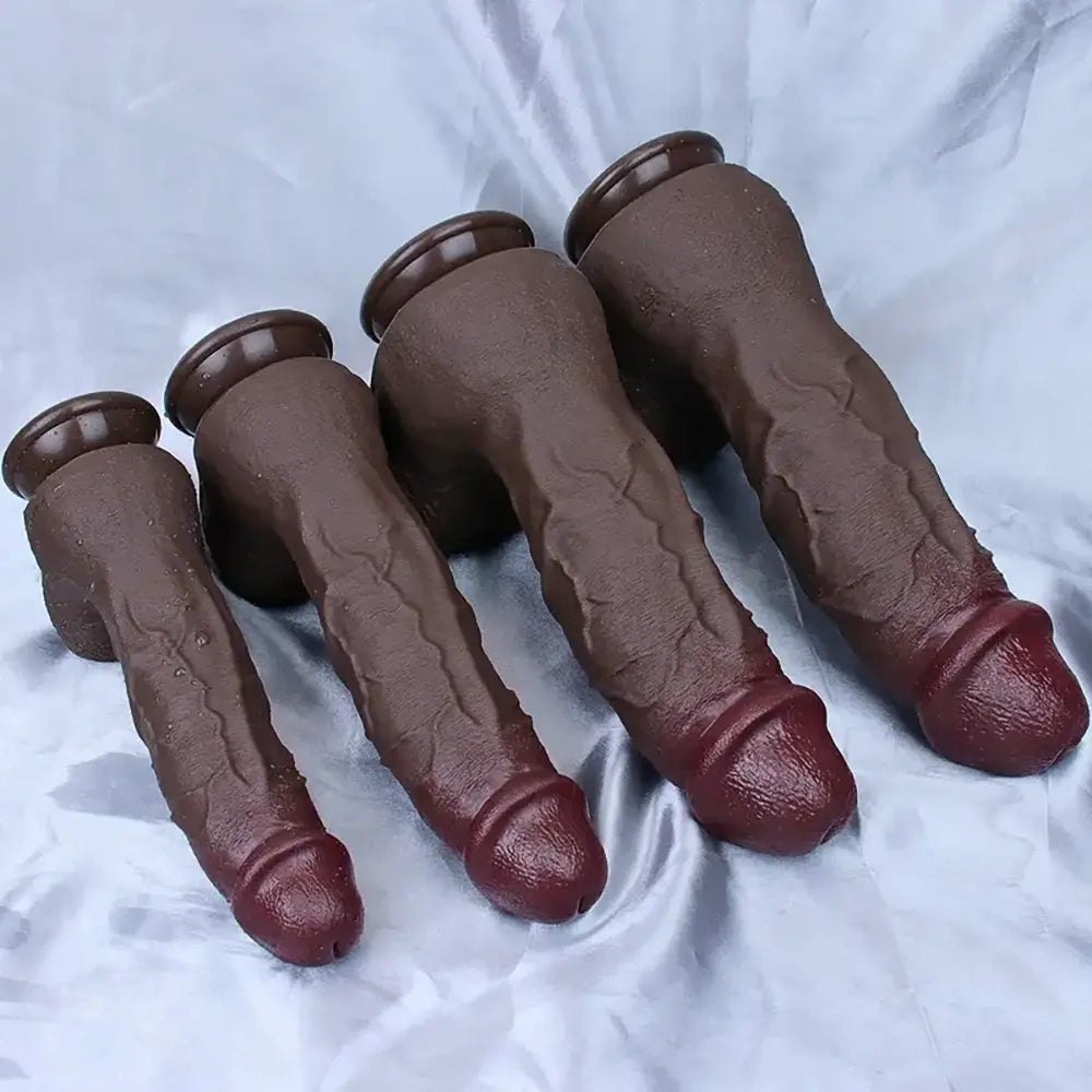 Coffee double layer big dildo, photo 4