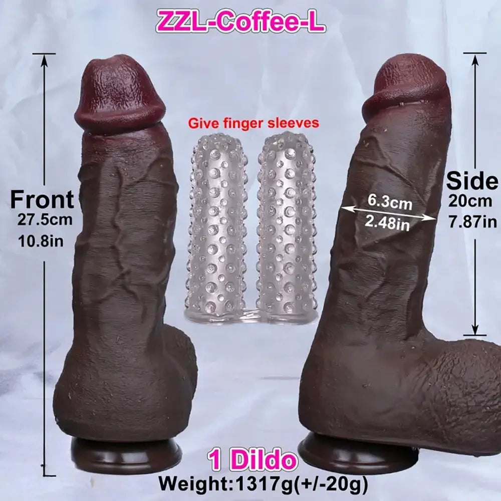 Coffee double layer big dildo, photo 5