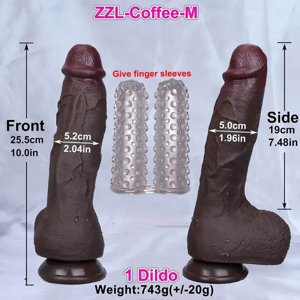 Coffee double layer big dildo, photo 7
