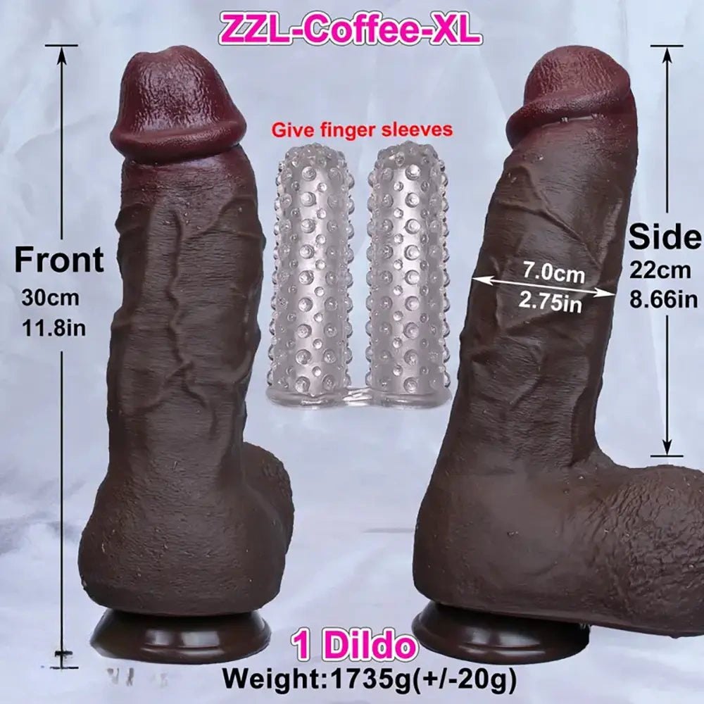 Coffee double layer big dildo, photo 8