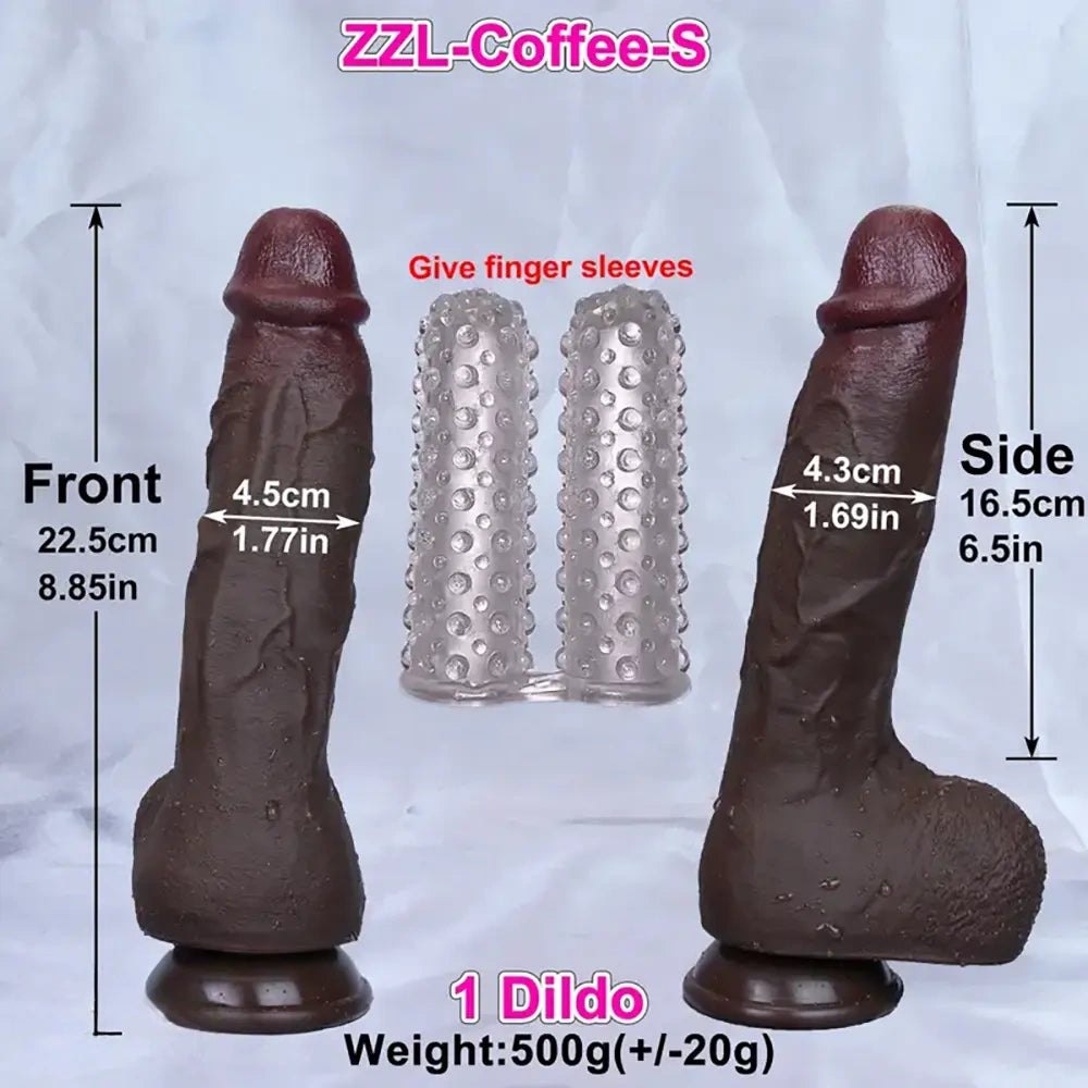 Coffee double layer big dildo, photo 9