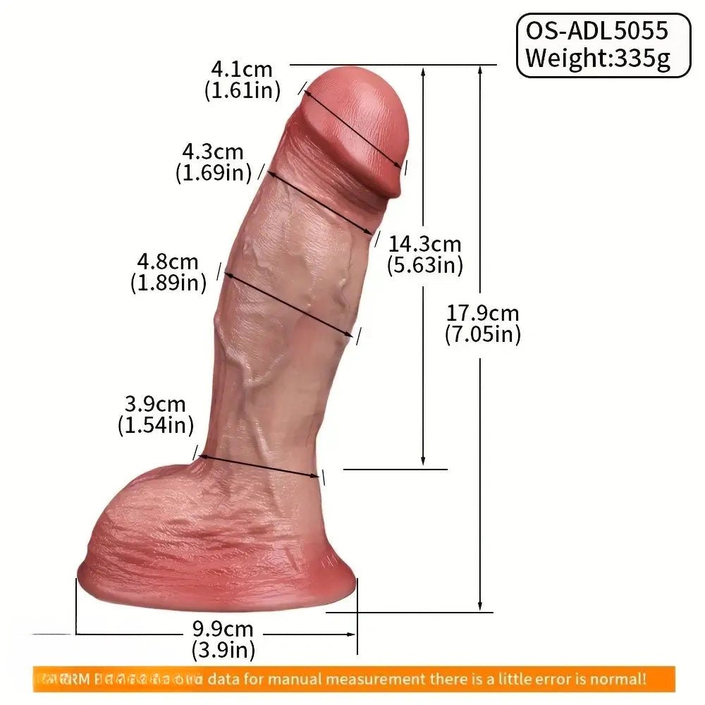 Flesh double-layer curved g-spot dildo, photo 13