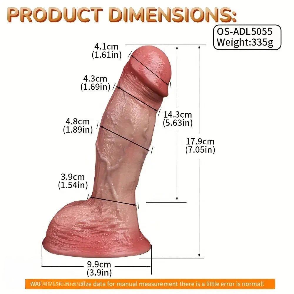 Flesh double-layer curved g-spot dildo, photo 8